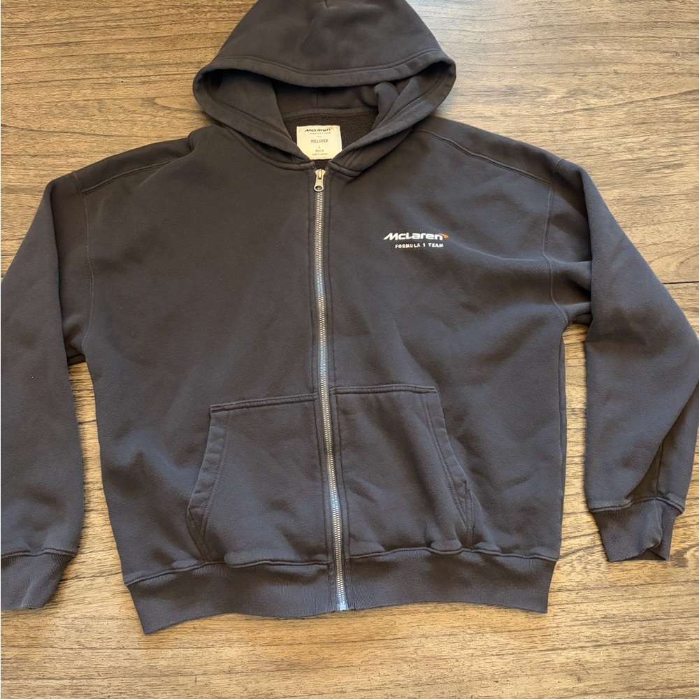 Hollister Dark Gray Mclaren Boxy Fit Hoodie